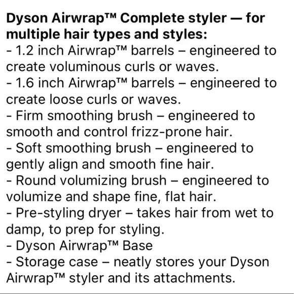 Dyson Air Wrap Styler in Pink & Gray with 1 Long Barrel Attachment - Picture 9 of 16